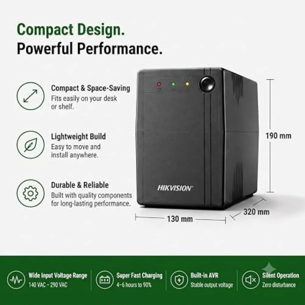 UPS Hikvision DS-UPS1000-R 1000VA AVR | TP Store