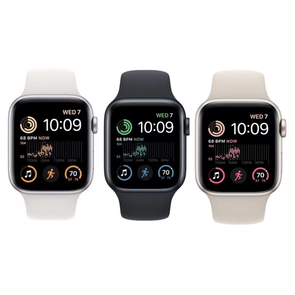 Apple Watch SE (2a Generazione) 44mm GPS – Starlight – Cinturino Sport S/M nuovo
